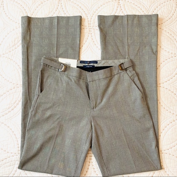 GAP Straight Flair Houndstooth Pants New With Tag - Picture 1 of 15
